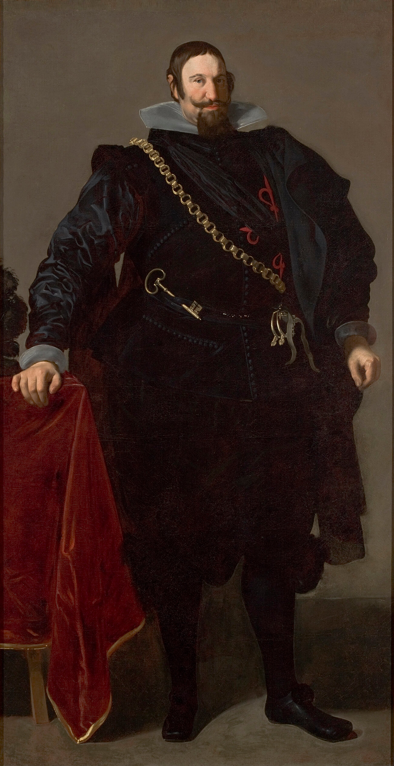 A portrait of the Count-Duke of Olivares by Diego Velázquez, 1624.